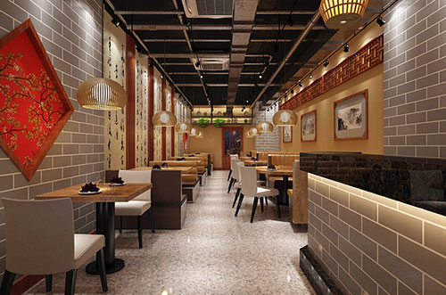 南平传统中式餐厅餐馆装修设计效果图