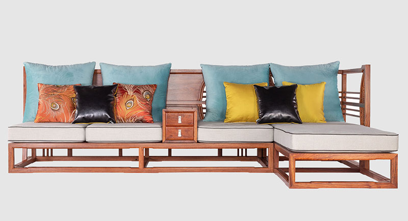 南平中式家居装修实木沙发组合家具效果图